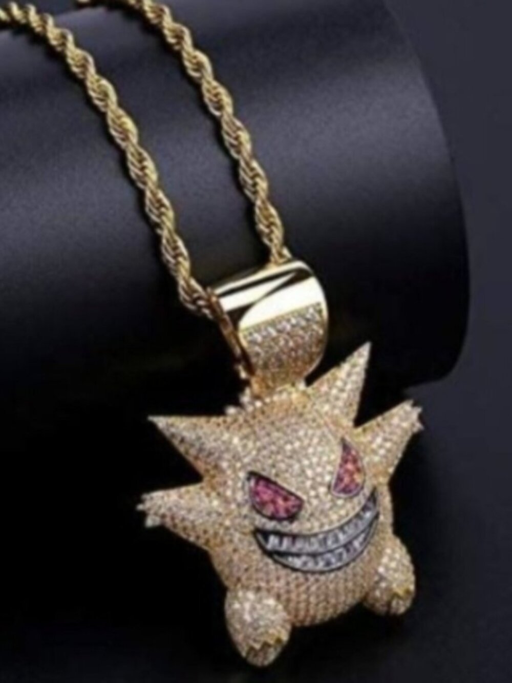 GENGAR GOLD HIP HOP STYLE NECKLACE